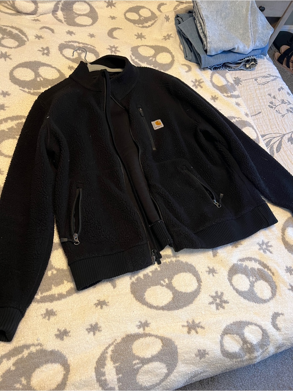 Carhartt Black Sherpa Full-Zip Jacket